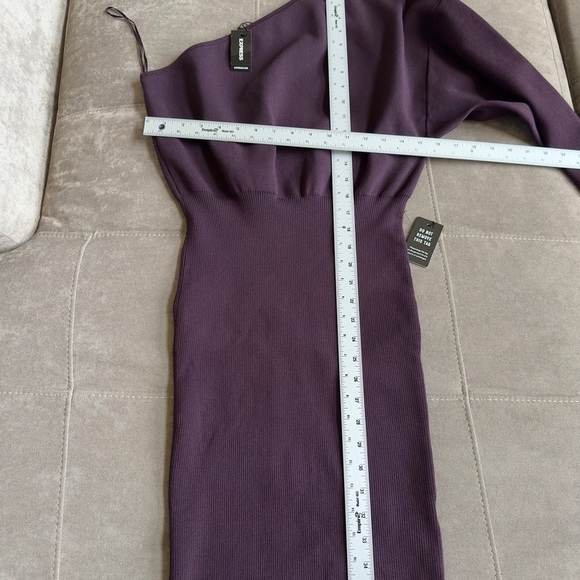 Express One-Shoulder Dress in Rich Plum - Picture 4 of 6
